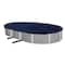 Swim Central 27ft. Black Closing Leaf Net Cover for Oval Above-Ground Swimming Pools
